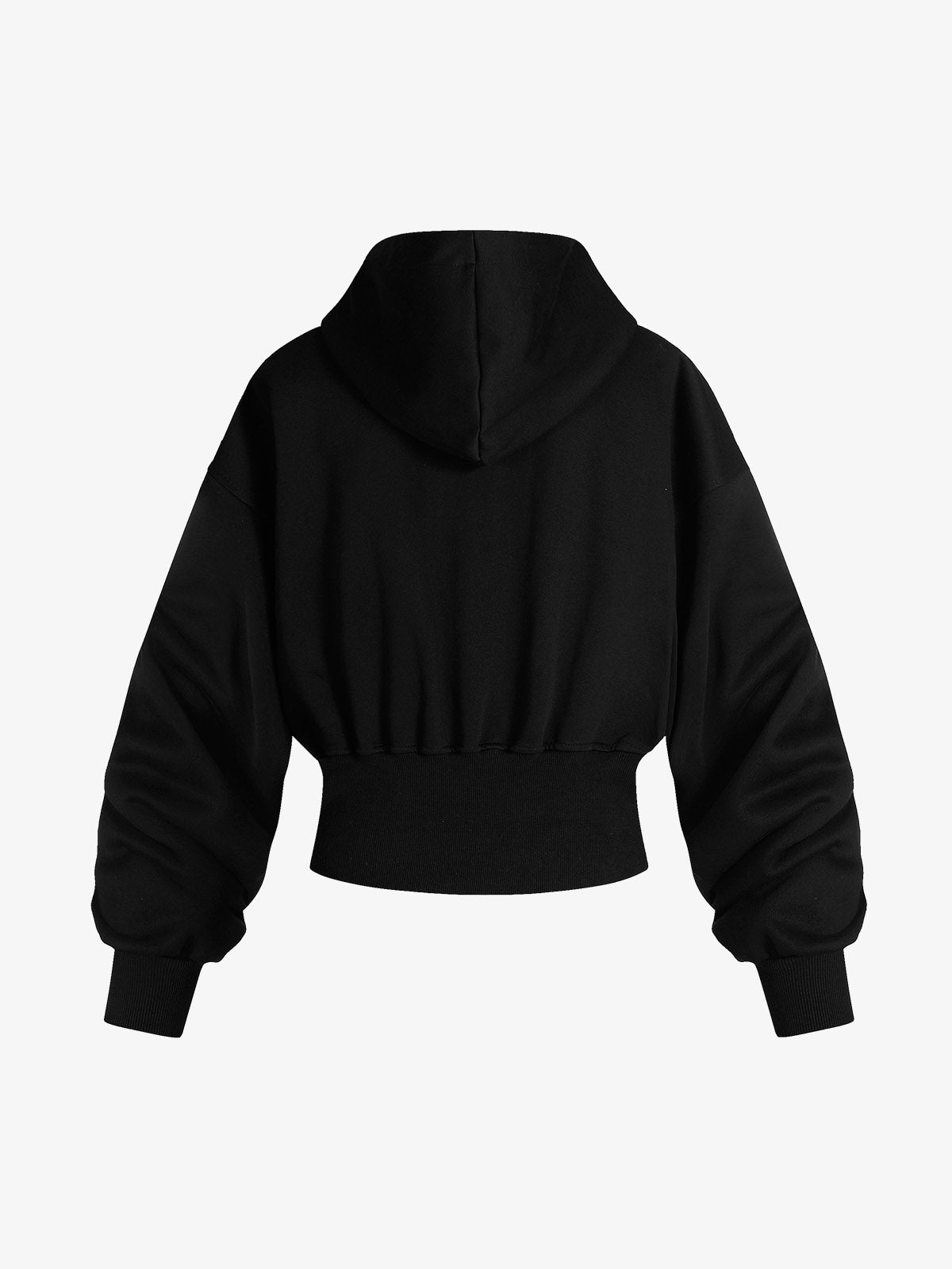 Graffiti Pearl Embellished Cropped Hoodie