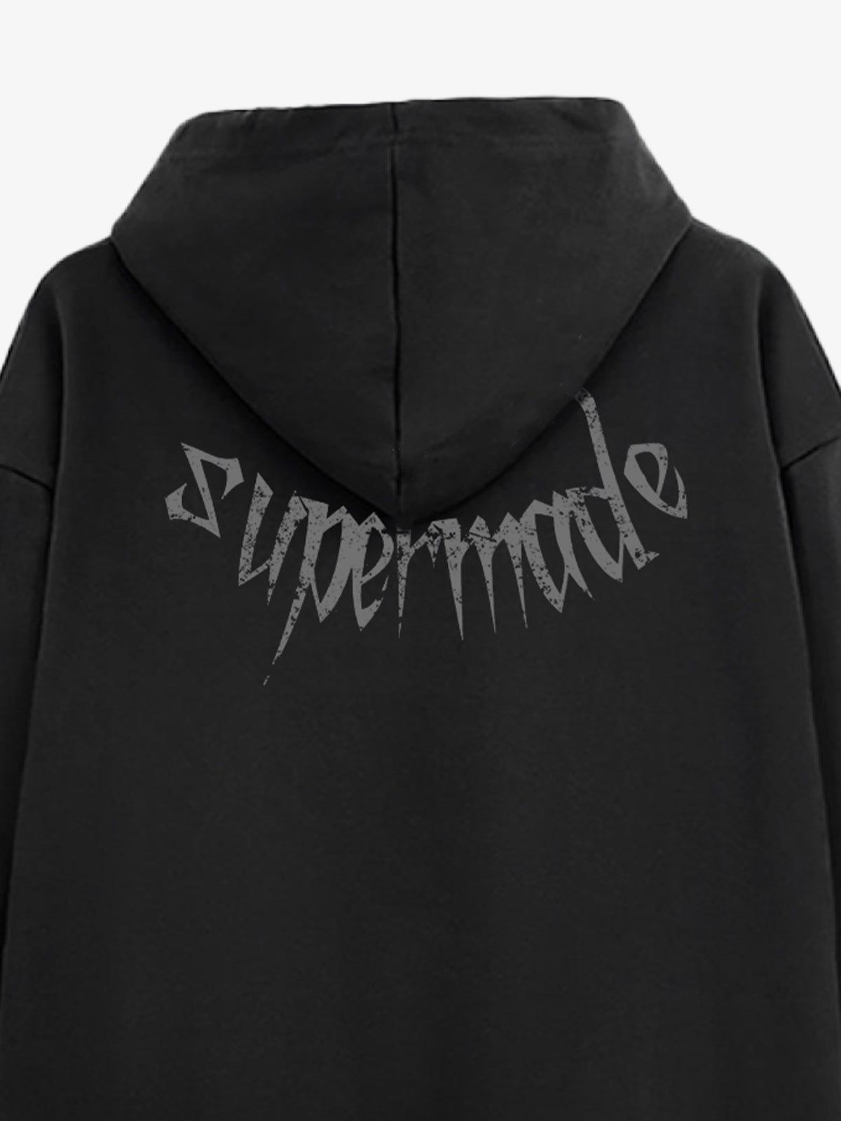 Gothic Devil Graphic Washed Hoodie 