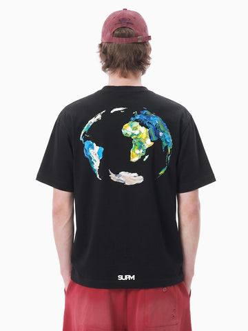 Graffiti Paint Drip Letter Print Oversized T-Shirt