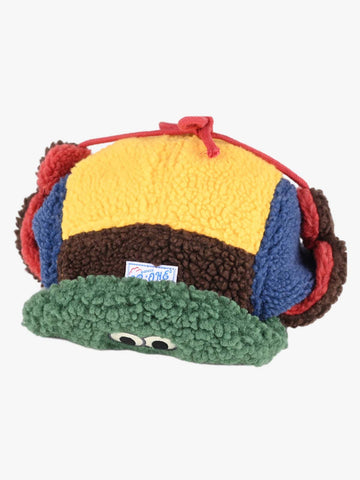 Block Faux Sherpa Frog Ear Flap Hat 