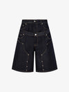Raw Denim Oversized Shorts