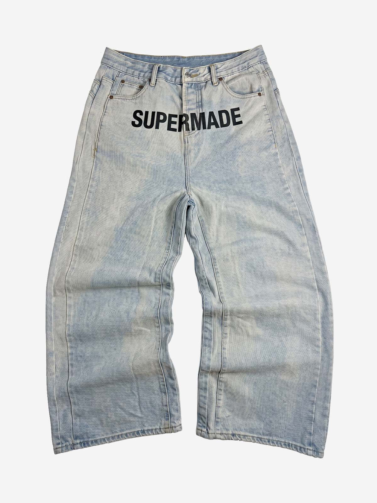 Vintage Washed Straight-Leg Jeans