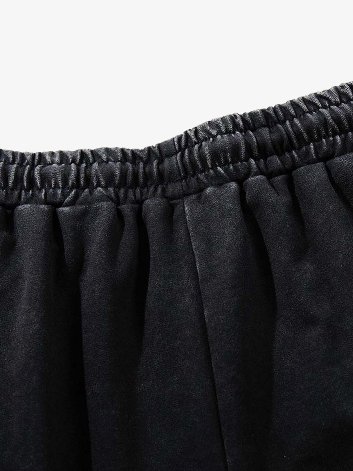 Washed Distressed Spider Print Shorts