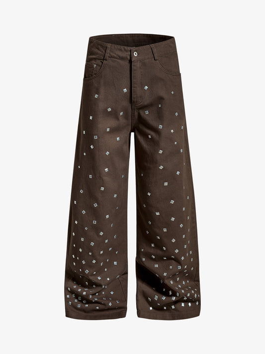 Rhinestone Straight Leg Pants 