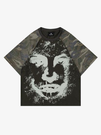 Black & White Abstract Print Oversized T-Shirt – 100% Cotton Streetwear Tee