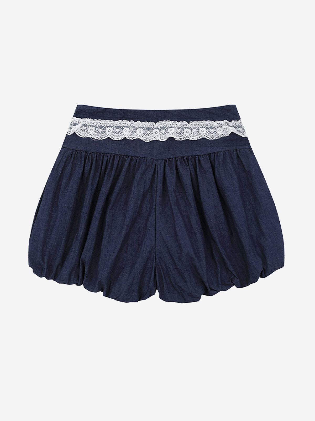Lace Trim Bubble Casual Shorts