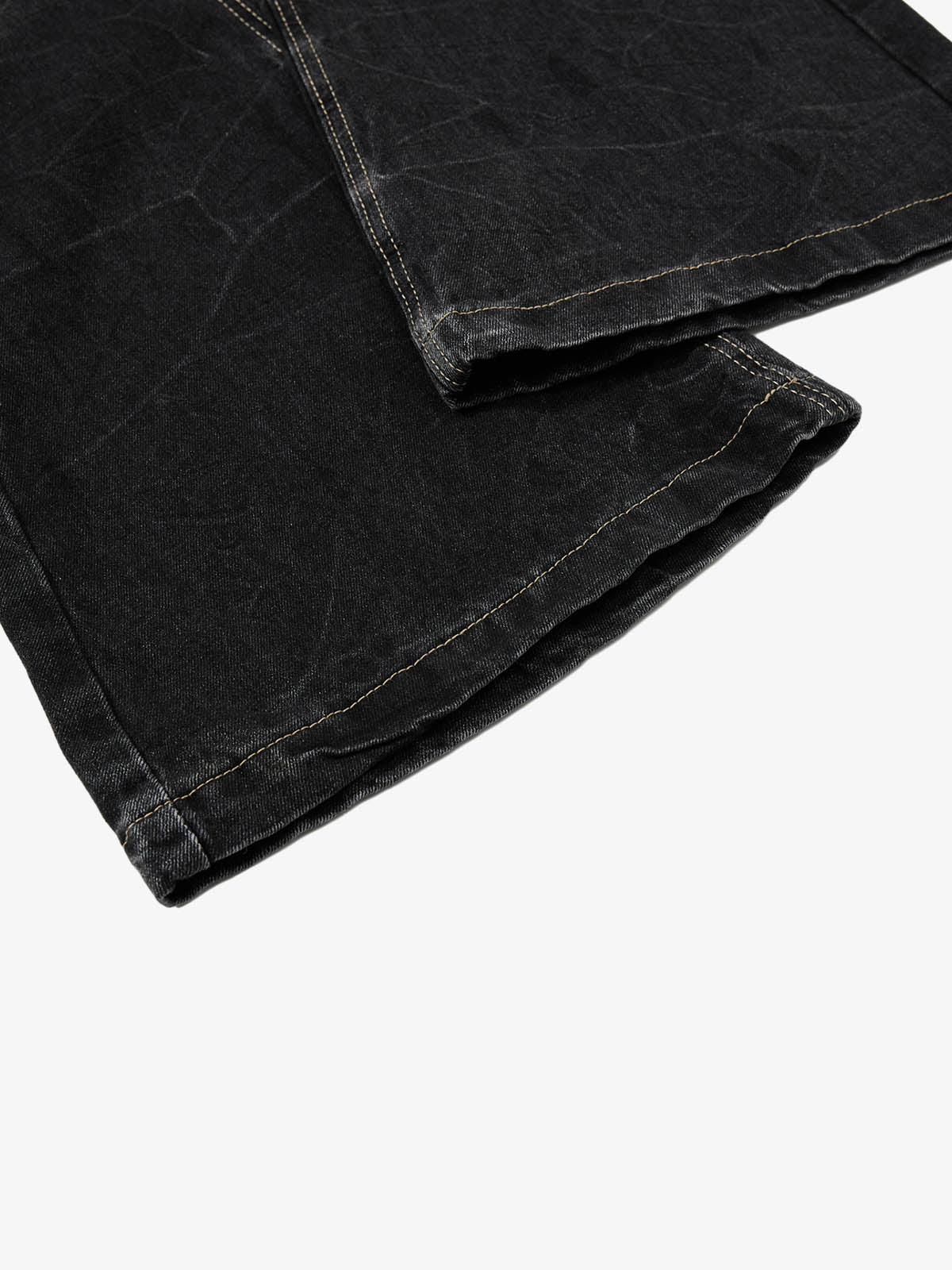 Snake Waist Flared Denim Jeans – Dark Wash Gold Embroidery Fit