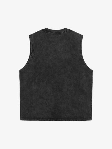 Flame Scorpion Washed Sleeveless T-Shirt 