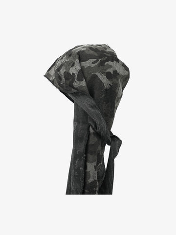 Dark Punk Camouflage Hooded Cape 