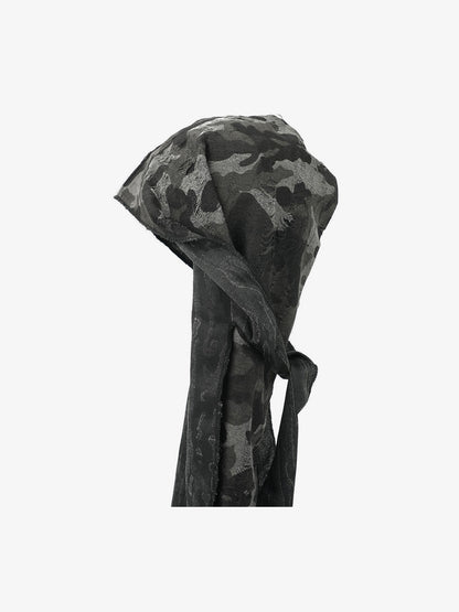 Dark Punk Camouflage Hooded Cape 