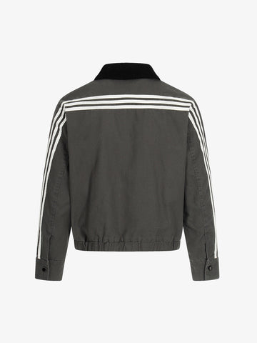 Badge Striped Boxy Fit Detroit Jacket