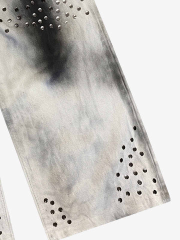 Scorpion Studded Acid Wash Jeans