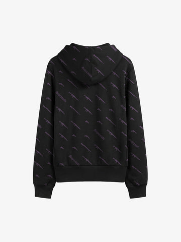 Full Print Tactical Gun Zip Up Hoodie