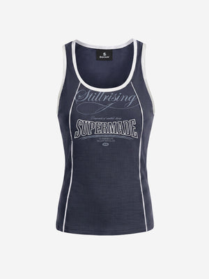 Number Logo Color Block Vest