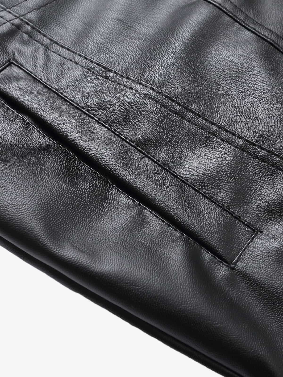 Snakeskin Patchwork Cropped Workwear Jacket