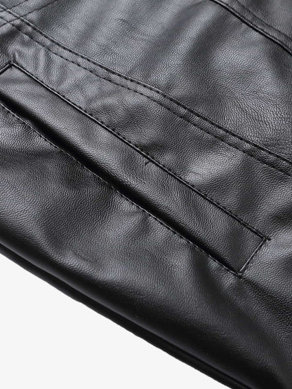 Snakeskin Patchwork Cropped Workwear Jacket