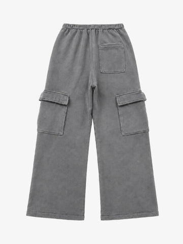 Washed Wide-Leg Sweatpants