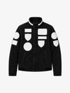 Distressed Racing Jacket with Patch Detail