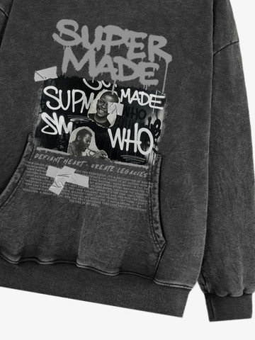 Trendy Retro Graffiti Character Hoodie 