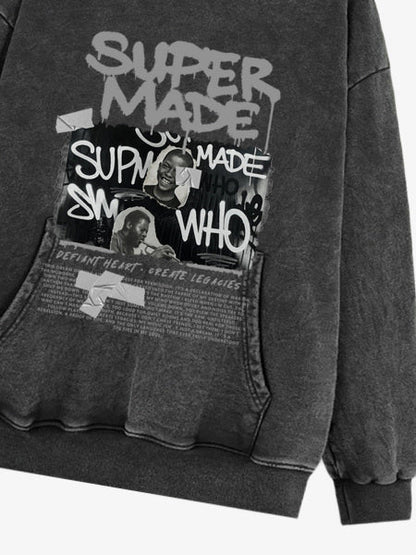 Trendy Retro Graffiti Character Hoodie 