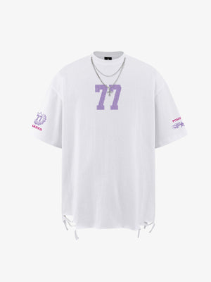 Detachable Chain Necklace Casual T-Shirt