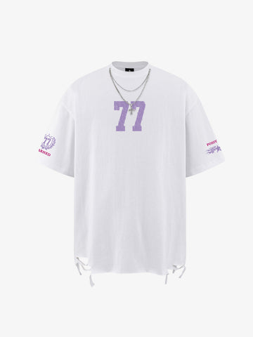 Detachable Chain Necklace Casual T-Shirt