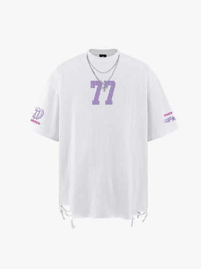Detachable Chain Necklace Casual T-Shirt