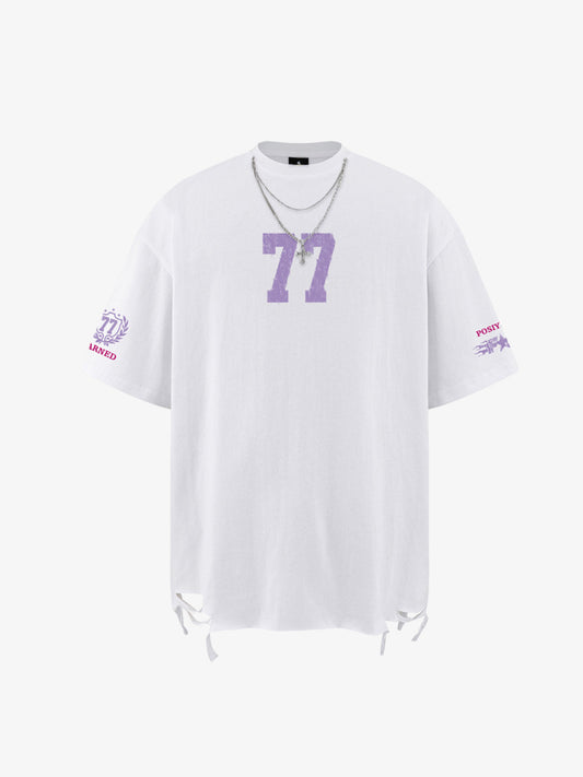 Detachable Chain Necklace Casual T-Shirt