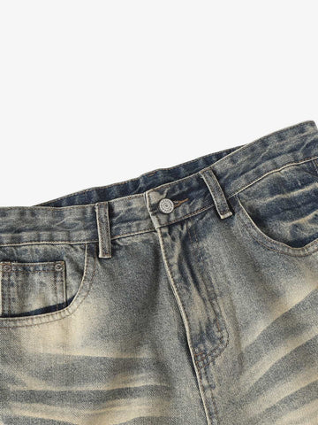 Vintage Washed Flare Jeans - 2625 