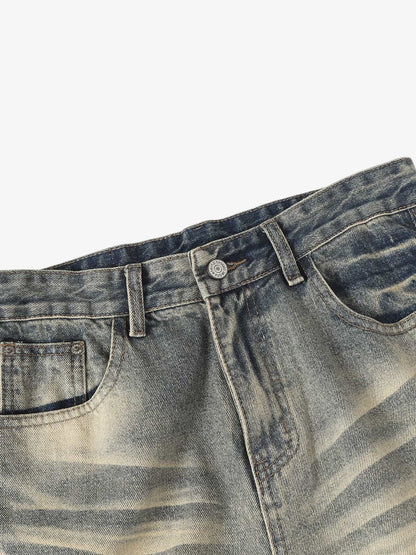 Vintage Washed Flare Jeans - 2625 