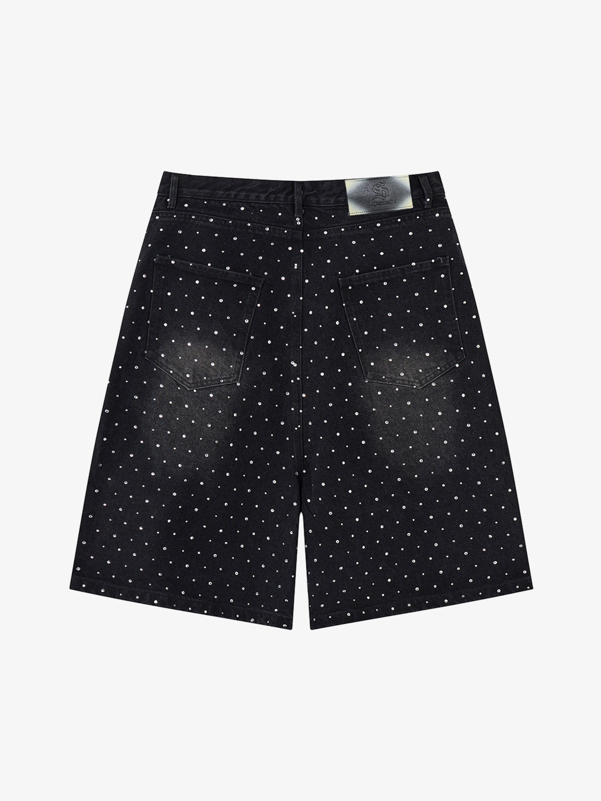 Pearl Embroidered Denim Shorts