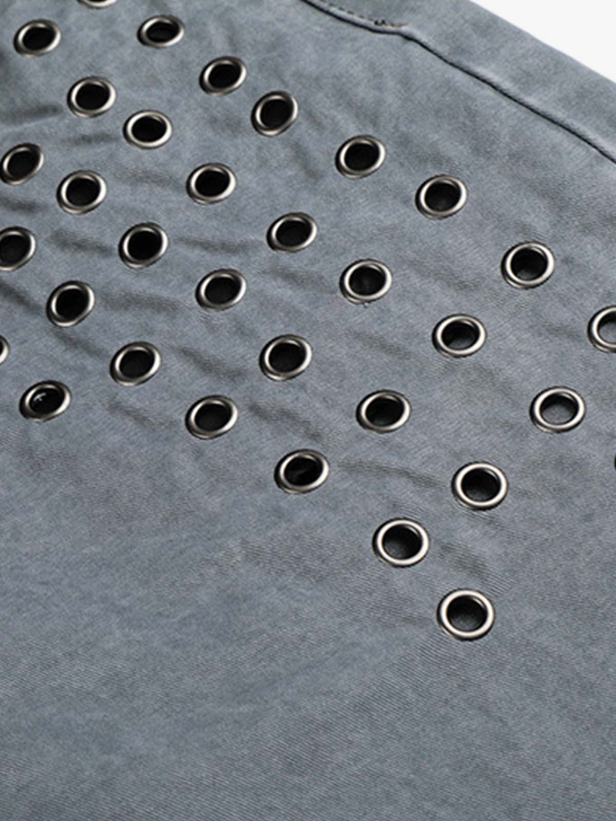 Cut-Out Rivet Jeans