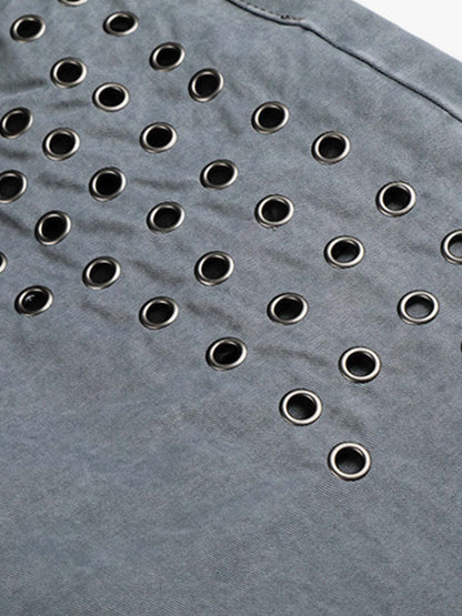 Cut-Out Rivet Jeans