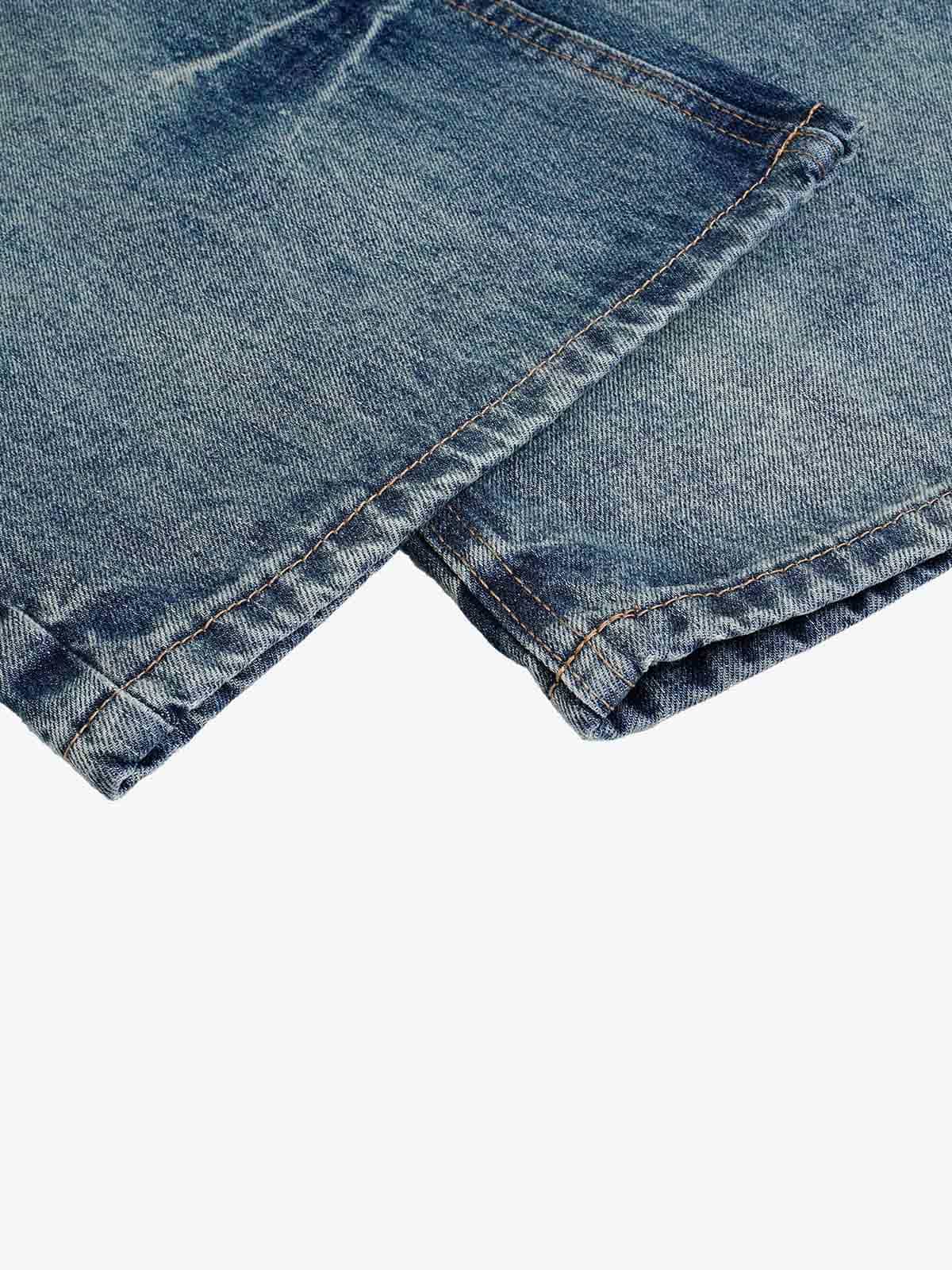Distressed Washed Jeans