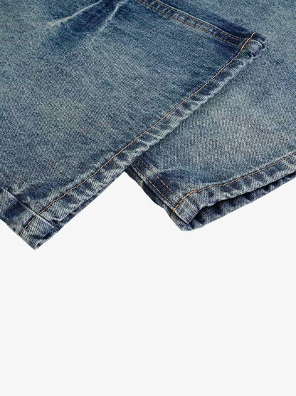 Distressed Washed Jeans