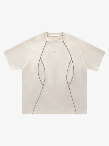 Functional Deconstructed Split Short-Sleeved T-Shirt - 2437 
