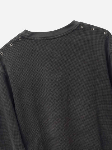 Waffle Knit Metal Detail Tee