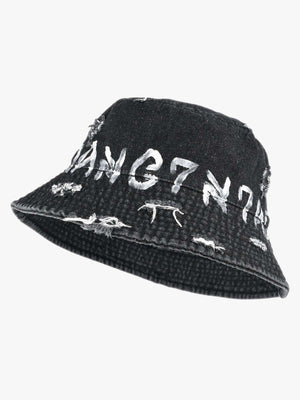 Graffiti Denim Bucket Hat