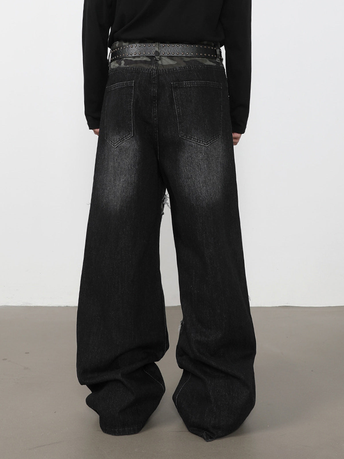 Patchwork Distressed Jeans
