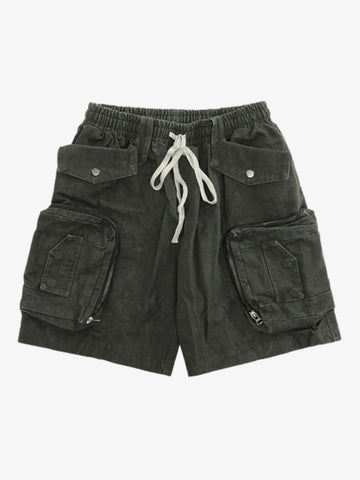 Heavy Tie Dye Multi Pockets Washed Shorts - 2088 