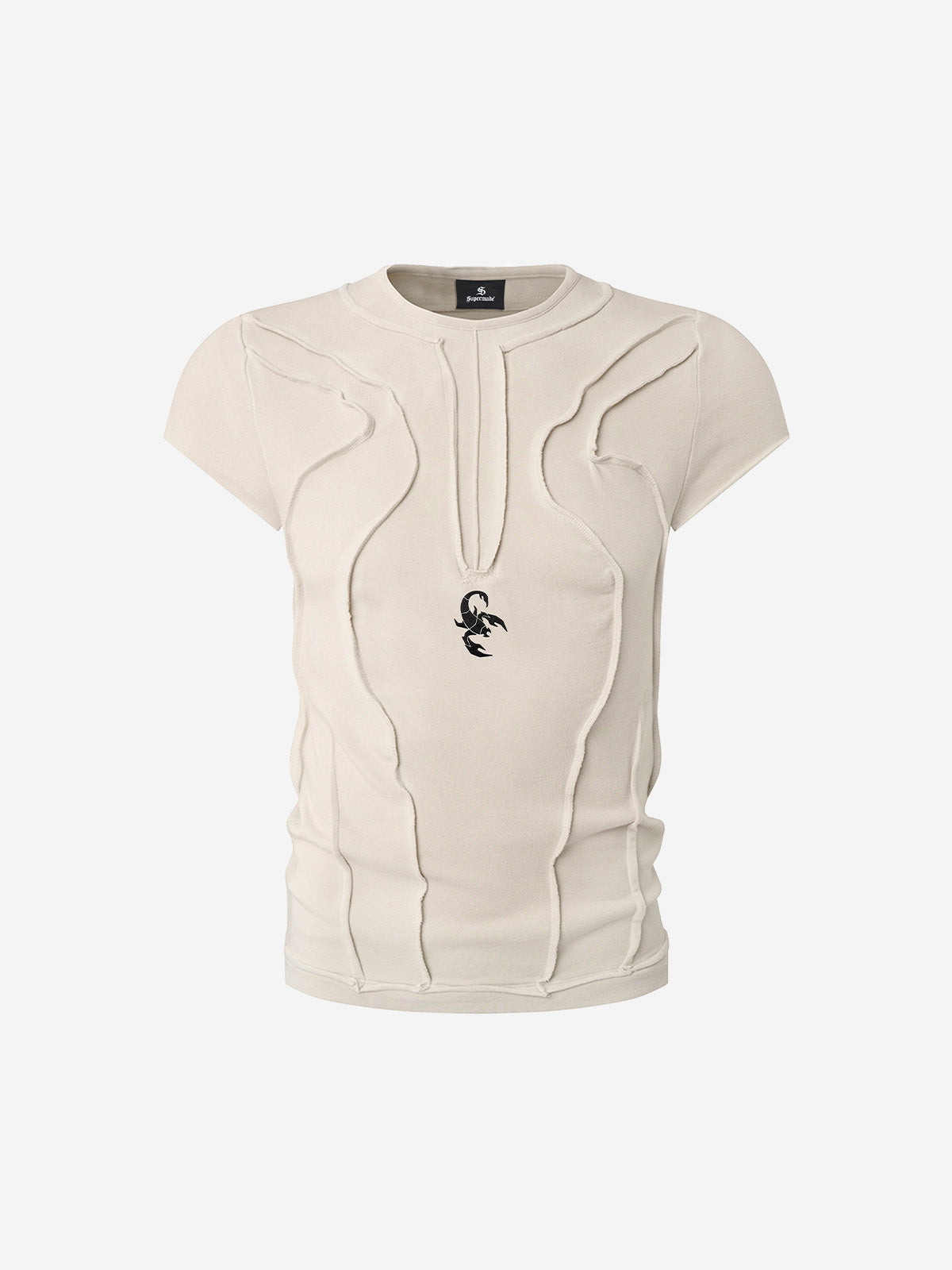 Scorpion Embroidered Exposed-Seam T-Shirt
