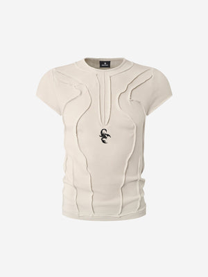 Scorpion Embroidered Exposed-Seam T-Shirt