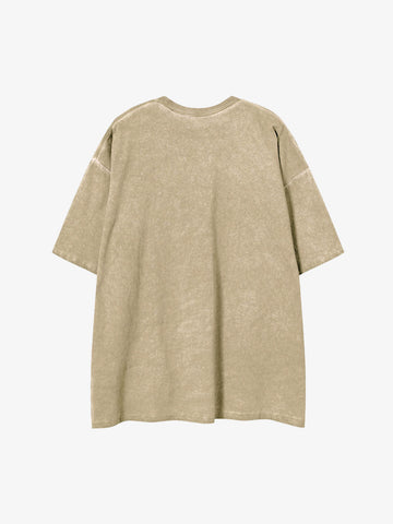 Acid Wash Figure Graphic Oversized T-Shirt