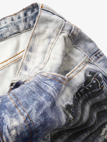 Punk-Style Baggy Wide-Leg Jeans