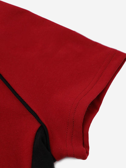 Retro Badge Zip-Up Track T-Shirt