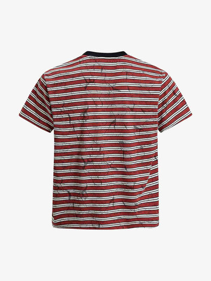 Grunge Striped Distressed Graphic T-Shirt 