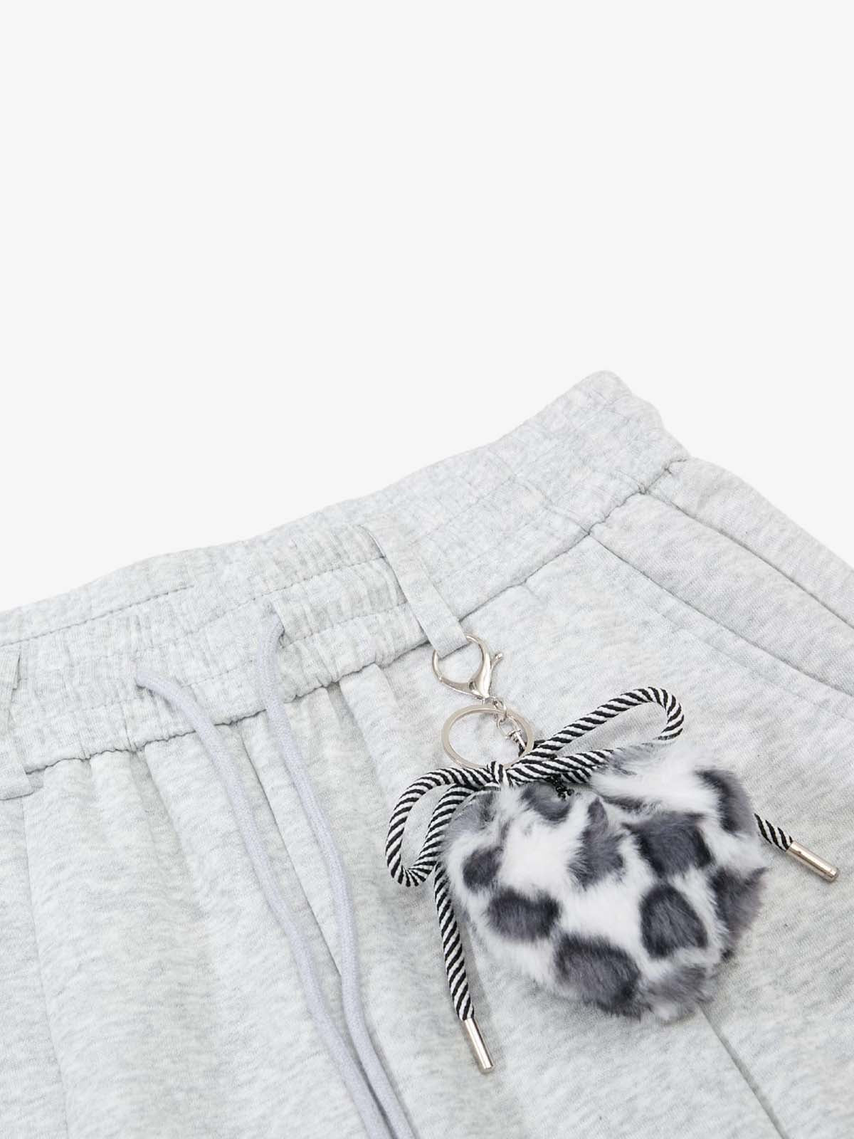 Detachable Accessory Printed Casual Sweatpants 