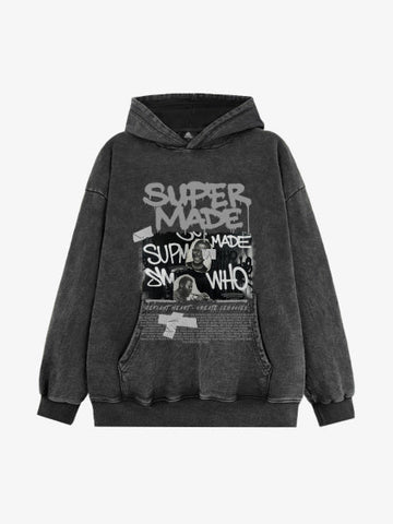 Trendy Retro Graffiti Character Hoodie 
