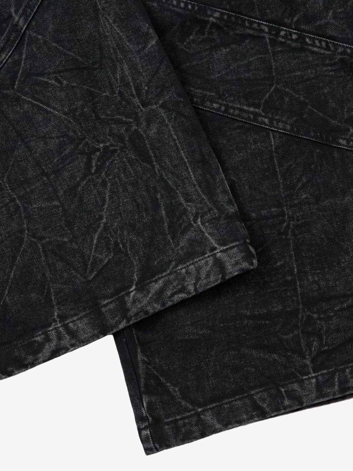 High Street Functional Structured Design Tie-Dye Baggy Jeans 