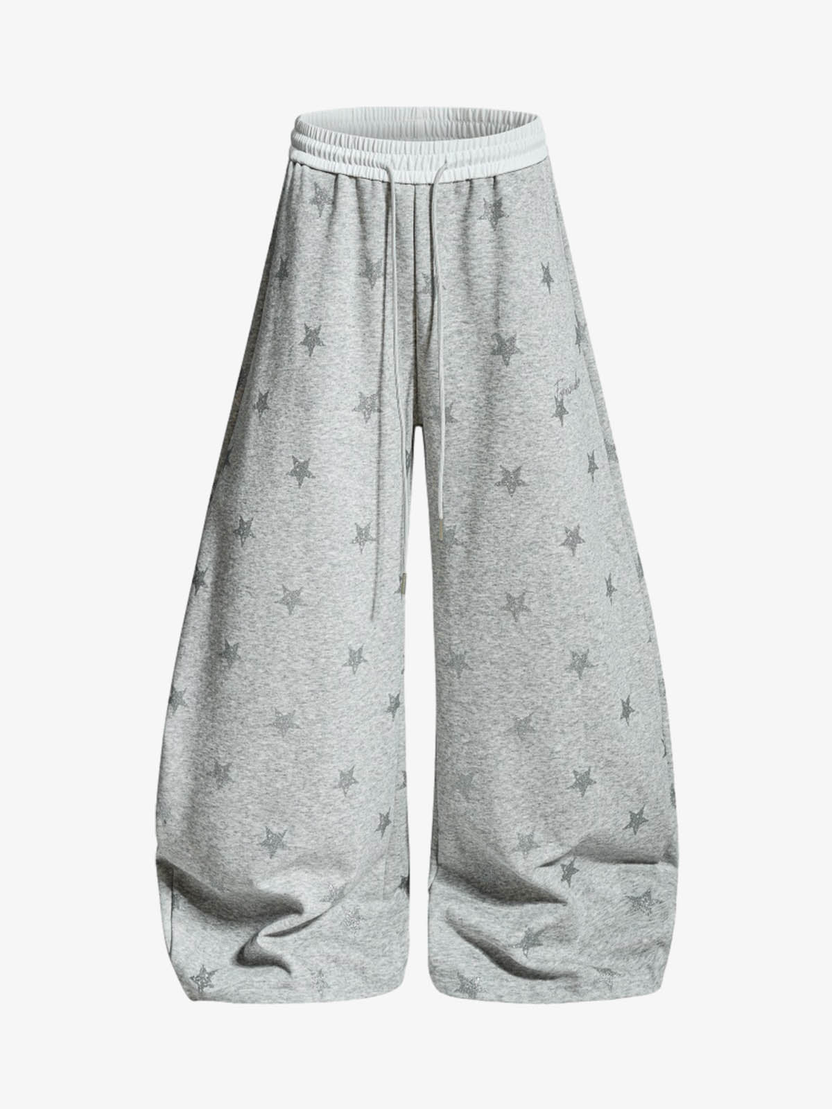 Color-Block Waistband Star Print Pants